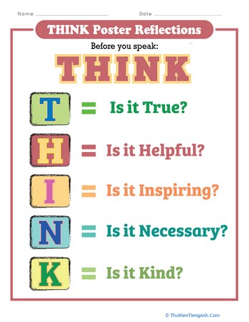 THINK Poster Reflections