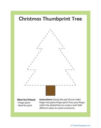 Christmas Thumbprint Tree