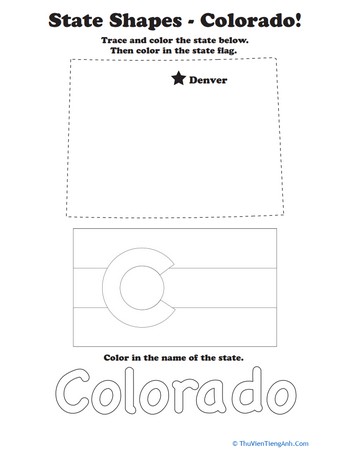 Trace and Color State Shapes: Colorado