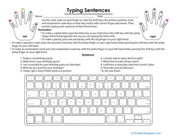Where Do My Fingers Go? Typing Sentences