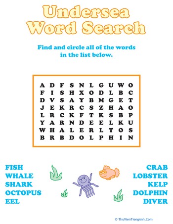 Undersea Word Search