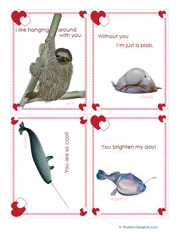 Unusual Animals Valentines