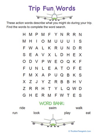 Vacation Word Search