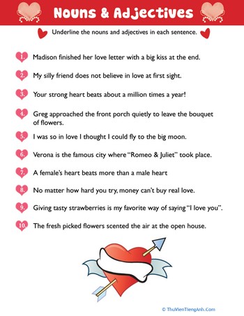 Valentine Nouns and Adjectives #9