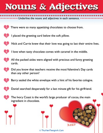 Valentine Nouns and Adjectives #7