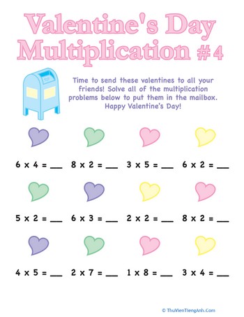 Valentine’s Day Multiplication #4
