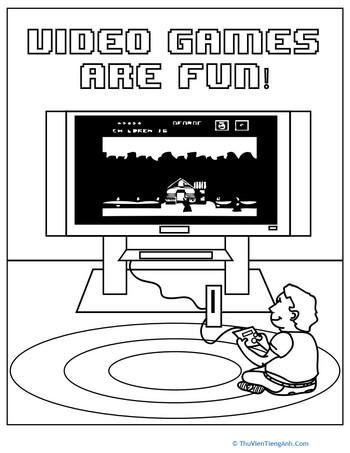 Video Game Coloring Page
