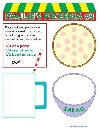 Visual Fractions: Pizzeria #3