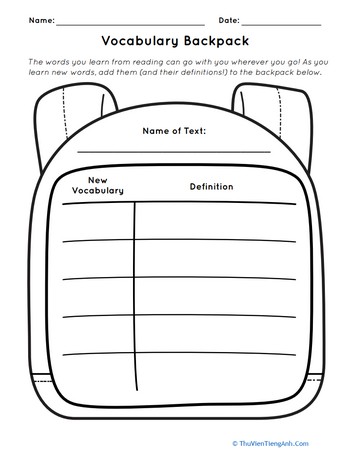 Vocabulary Backpack