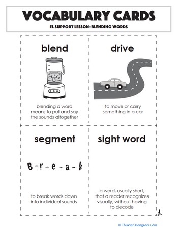 Vocabulary Cards: Blending Words