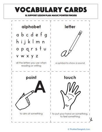 Vocabulary Cards: Magic Pointer Fingers