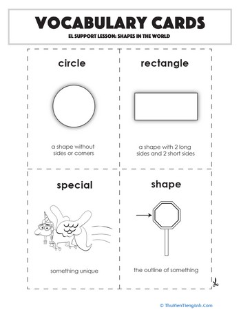 Vocabulary Cards: Shapes in the World
