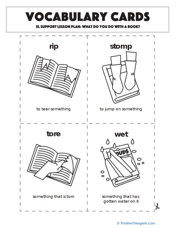 Vocabulary Cards: What Do You Do with a Book?