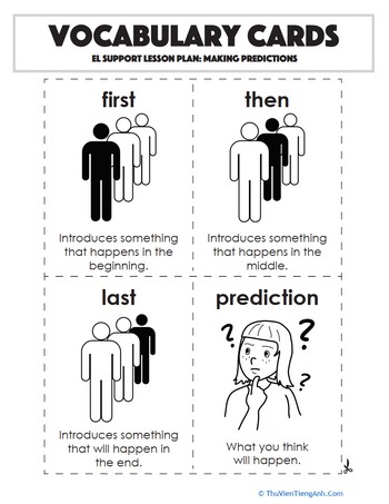 Vocabulary Cards: Making Predictions
