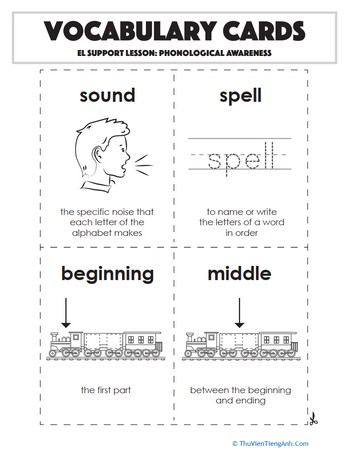 Vocabulary Cards: Phonological Awareness