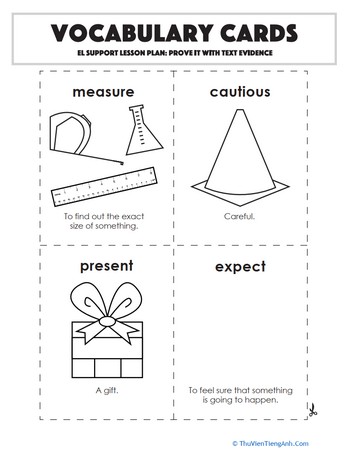 Vocabulary Cards: Prove It With Text Evidence