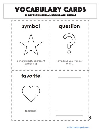 Vocabulary Cards: Reading with Symbols