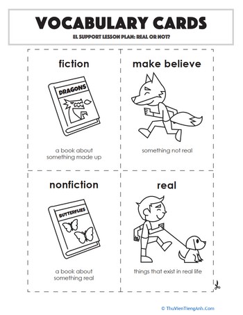 Vocabulary Cards: Real or Not?