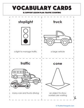 Vocabulary Cards: Traffic Counting