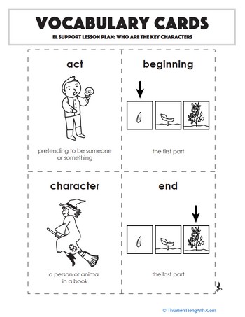 Vocabulary Cards: Who are the Key Characters?