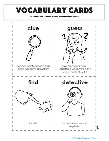Vocabulary Cards: Word Detectives