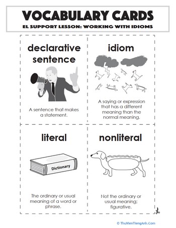 Vocabulary Cards: Working with Idioms
