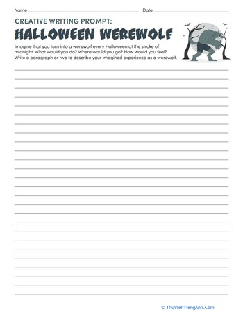 Creative Writing Prompt: Halloween Werewolf