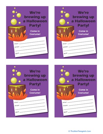 Witchy Halloween Invitations