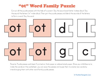 Word Family Puzzle: -OT