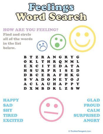 Word Search: Feelings