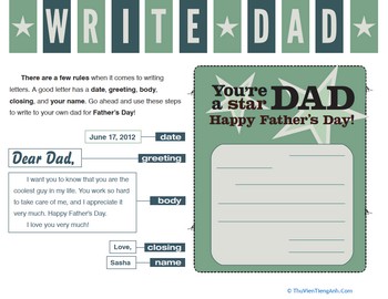 Write a Card to Dad