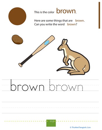 Writing Colors: Brown