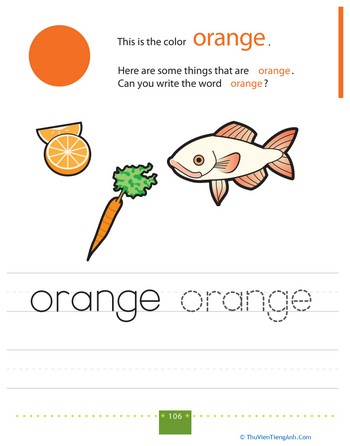 Write & Color: Orange