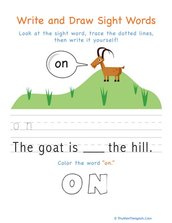 Write and Draw Sight Words: On