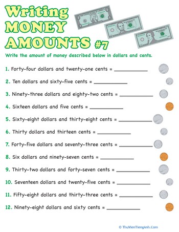 Writing Money Amounts #7