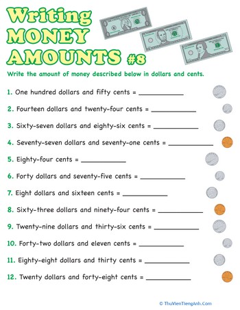 Writing Money Amounts #8