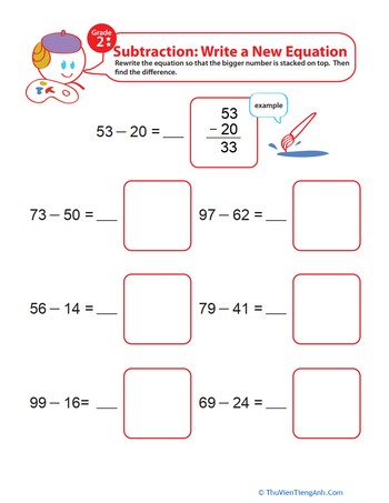 Writing Subtraction Equations 10