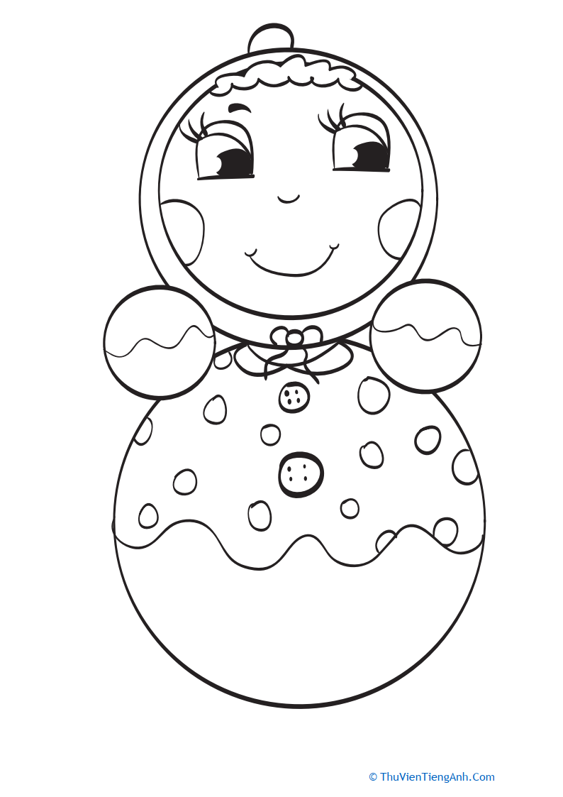 Cute Doll Coloring Page Th Vi n Ti ng Anh